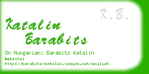 katalin barabits business card